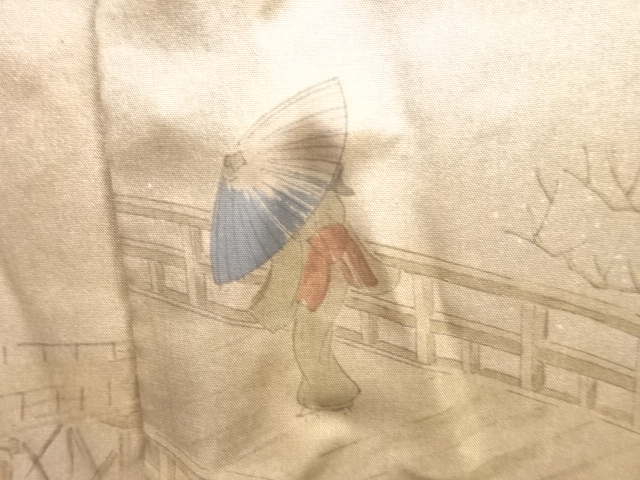JAPANESE KIMONO / ANTIQUE MENS HAORI / SILK / TOWN HOUSE (lining)